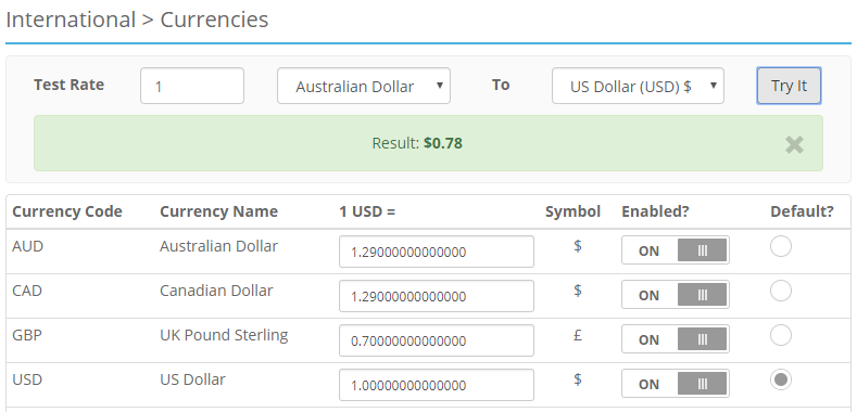 ACP INT Currencies