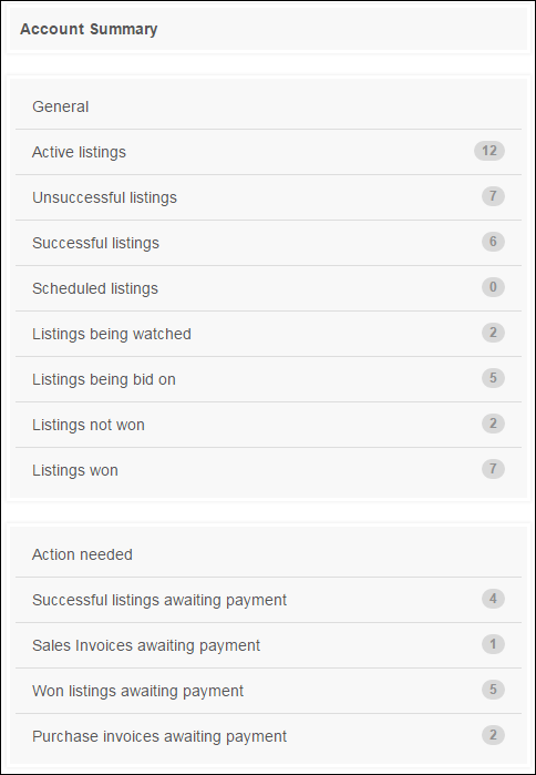 My Account Summary