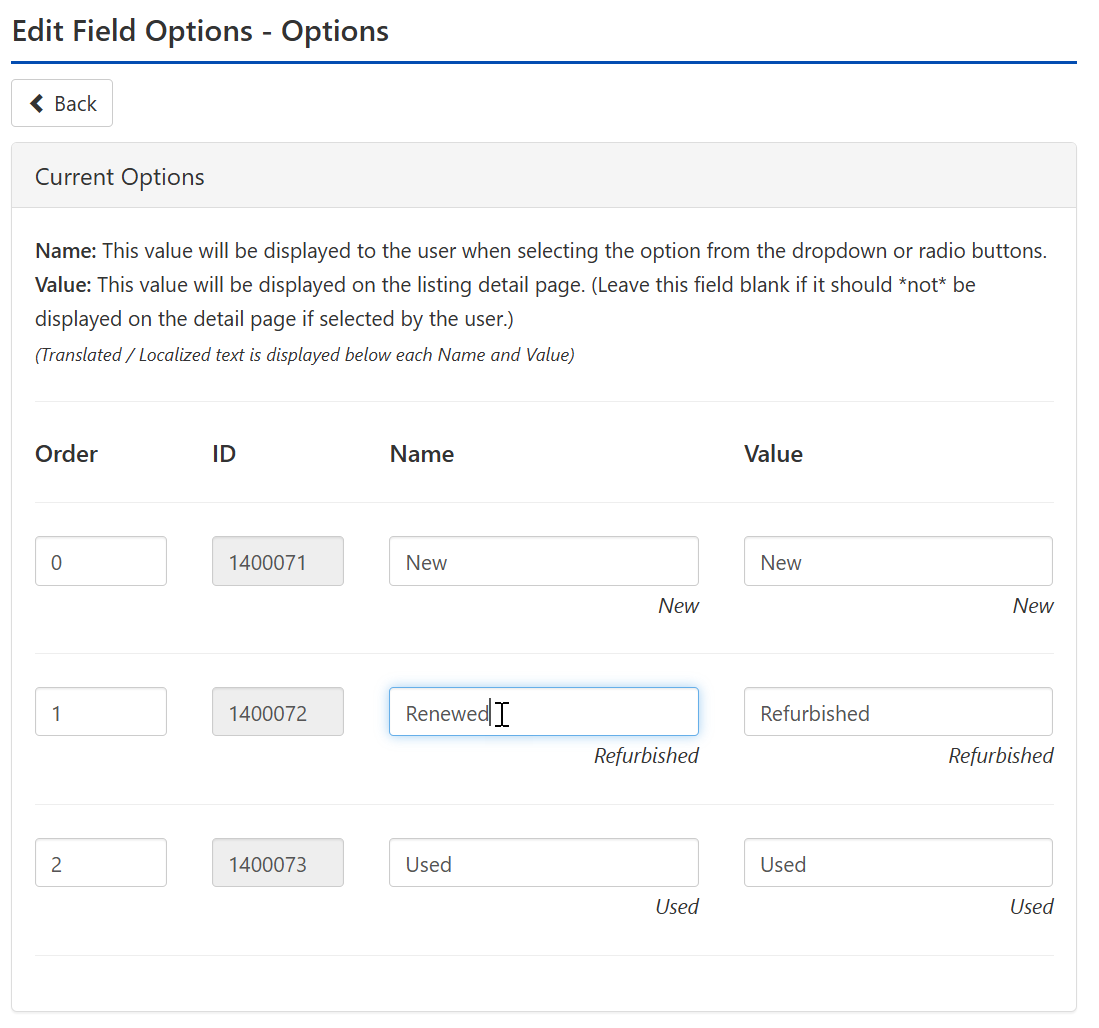 ACP Auction CustomFields