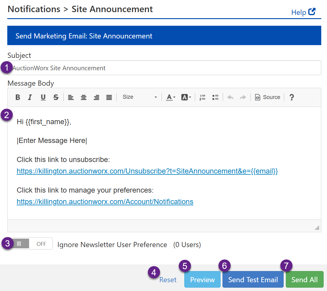 ACP Notifications Site