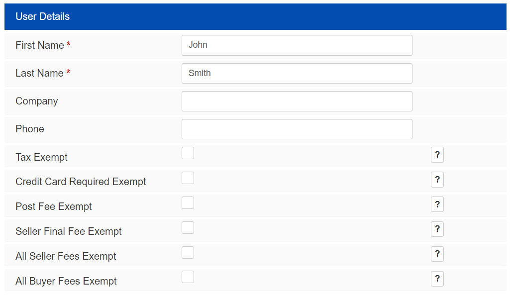 ACP User AccInfo