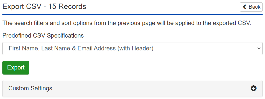 ACP User Export