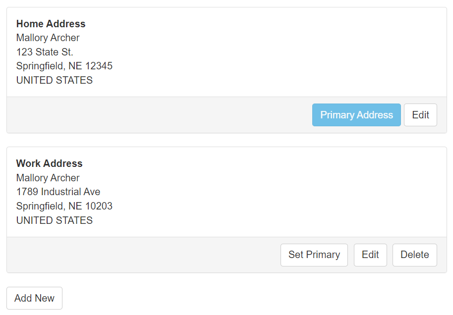 ACP User Address