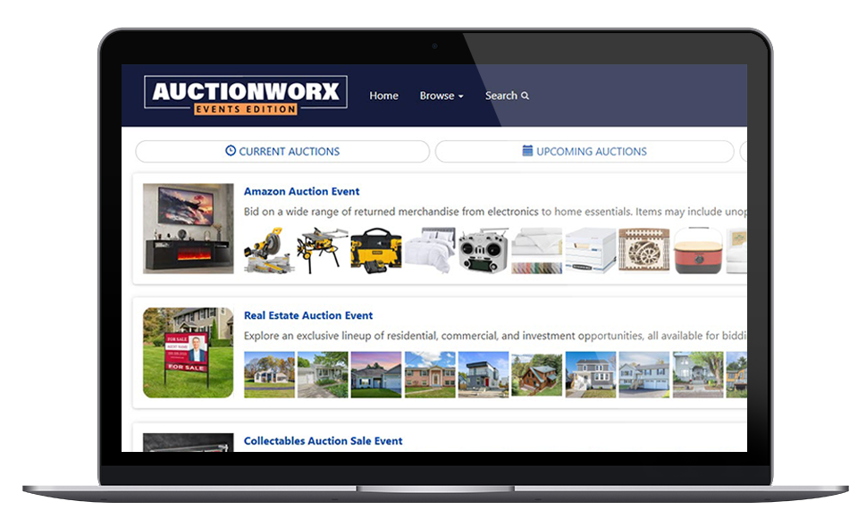 AuctionWorx Events Edition timed auction demo