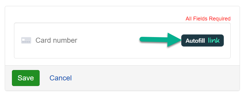 Stripe Autofill Link button