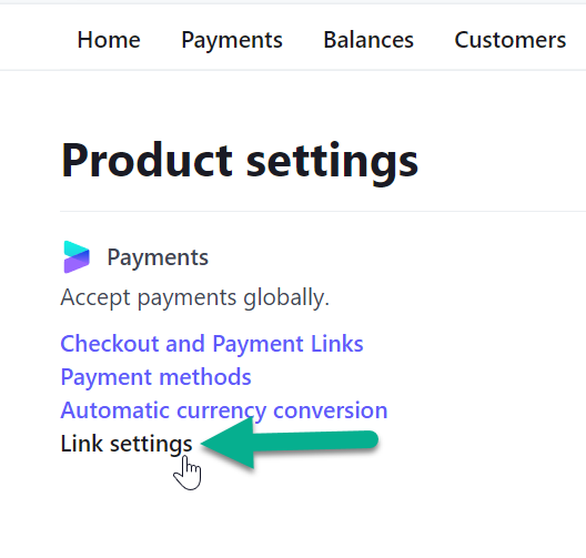 Link Settings