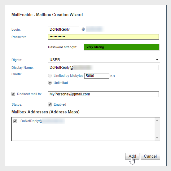 Mailbox Creation Wizard