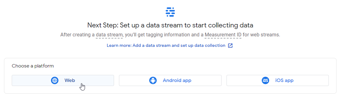 New Web data stream