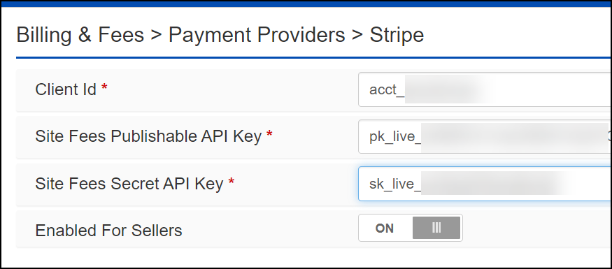 Enter the Client ID and API keys, then Save Configuration