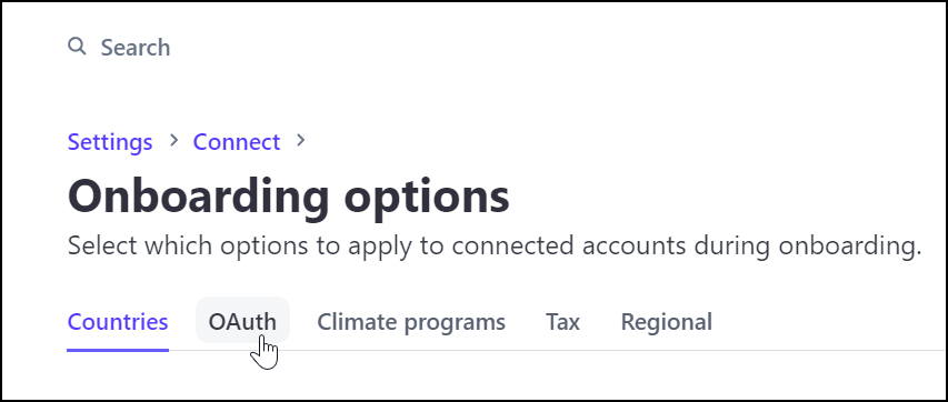 OAuth tab