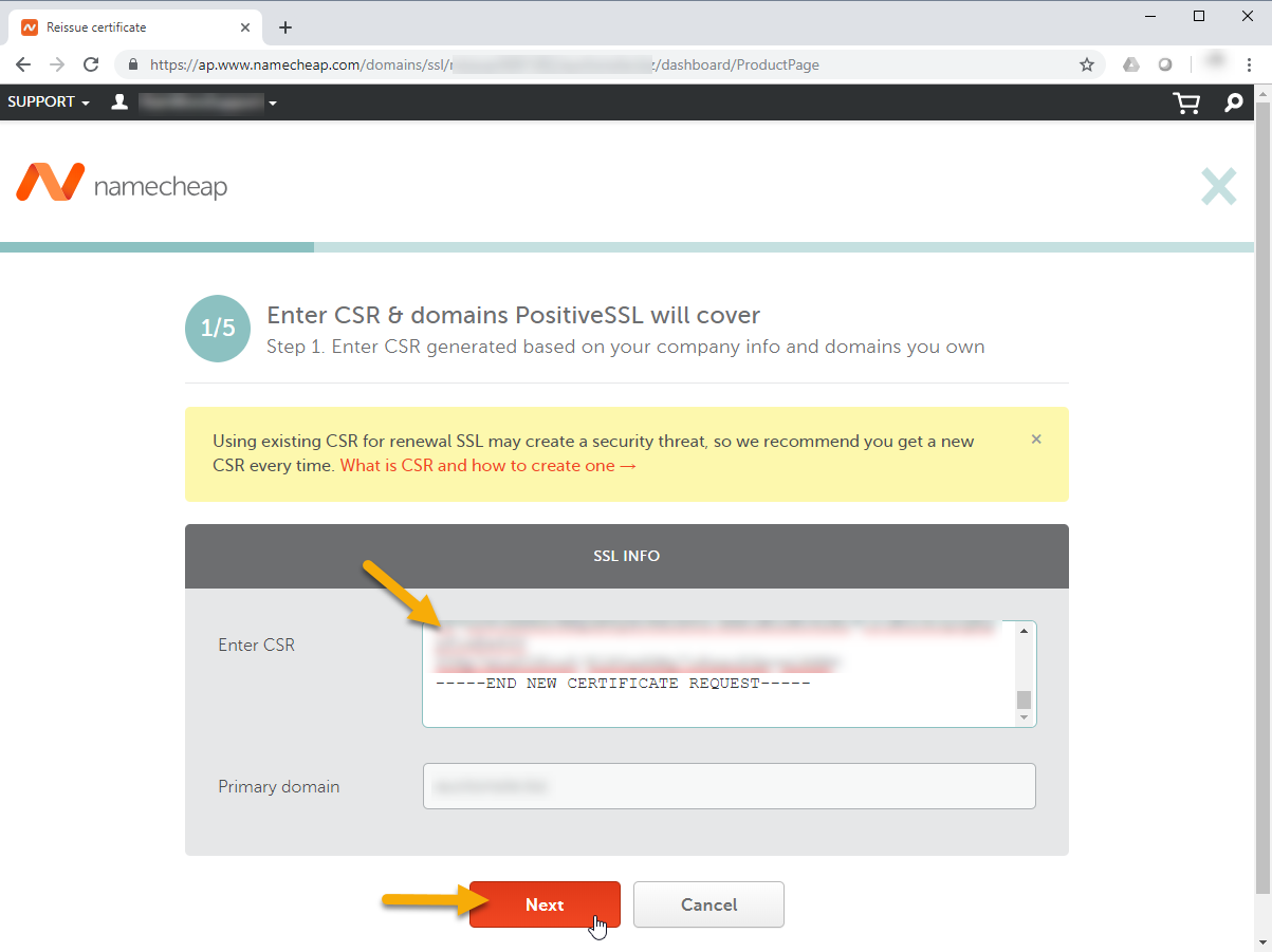 Provide the CSR