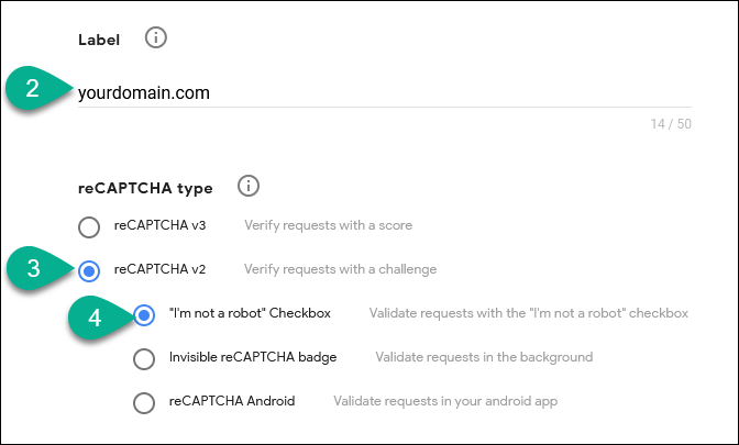 Select the I'm not a robot checkbox