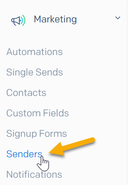Sender management